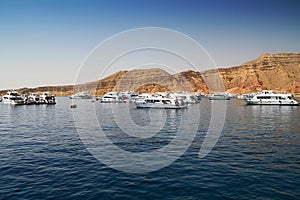 Boats in harbor of Red Sea