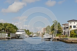 Boats and houses on canal