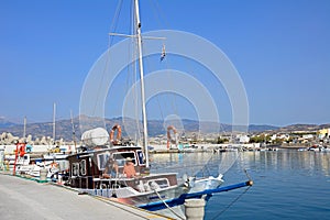 Boats in Ierapetra harbour, Crete.