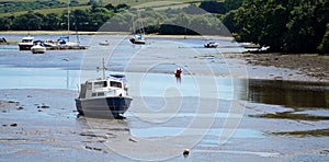 Boats in Kingsbridge estuary, Devon