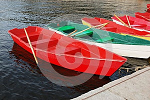 Boats at lake