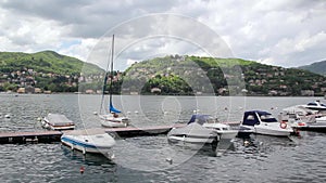 Boats on Lake Como, Italy