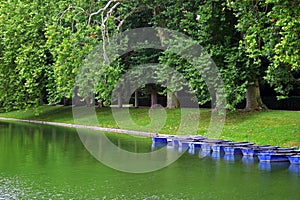 Boats on a lake in France