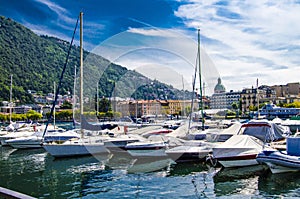 Boats on the Lake, Italy