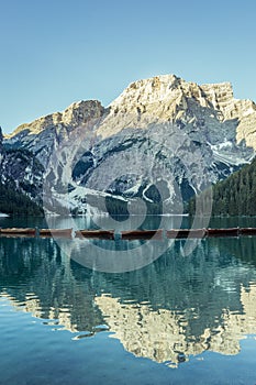 Boats on lake, Italy