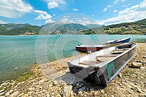 Boats on Lake Turano photo