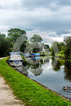 Boats on the Leeds - Liverpool Canal