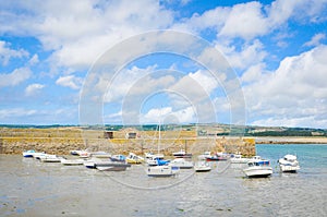 Boats at low tide