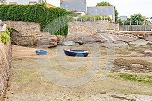 Boats at low tide