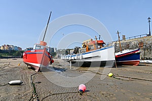 Boats at Low Tide in a harbour