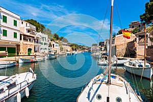Canal in the Village of Cala Figuera Mallorca Spain photo