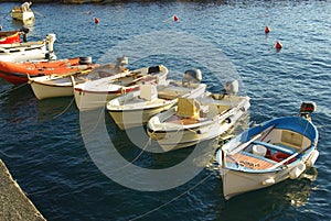 Boats in Manarola, Italy