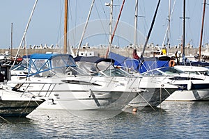 Boats in marina