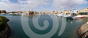 Boats in the marina of el gouna