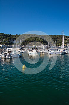 Boats and marina in Estartit city on the Costa Brava