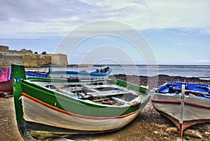 Boats in the marina of trapani. Sicily