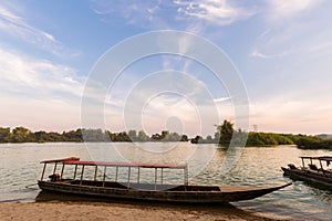 Boats on Mekhong Don Det