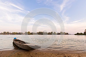 Boats on Mekhong Don Det