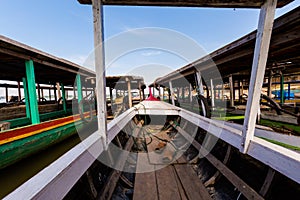 Boats on Mekhong Don Det