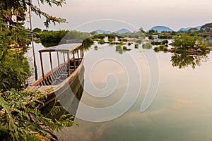 Boats on Mekhong Don Det