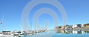 Boats in Mindarie Harbour and Marina