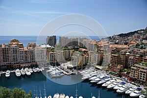 Luxury Yachts and Waterfront Apartments in Monaco Harbor