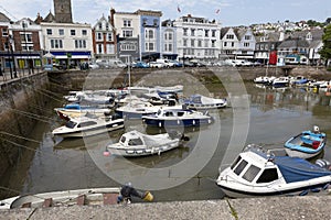 Boats moored in Dartmouth, Devon, UK