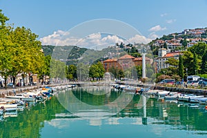 Boats mooring at Mrtvi kanal in Rijeka, Croatia