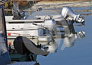 Boats with motor Penta on the Danube River