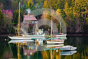 Boats in Mystery Bay, Nordland, WA