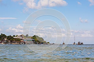 Boats near Livingston Guatemala photo