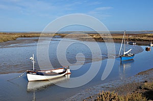 Boats on the North Norfolk Coastal Marshes