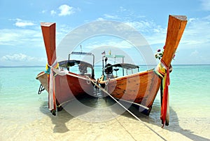 Boats on the ocean