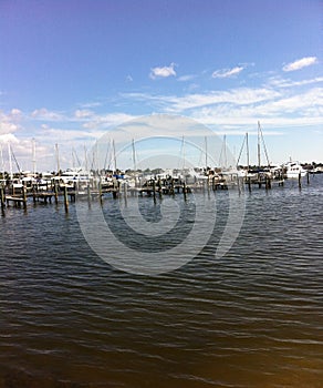 BOATS ON THE PIER MIAMI WAITING FOR TOURISTS