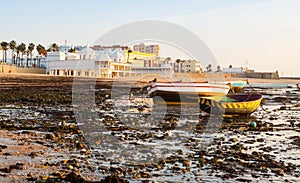 Boats at Playa de la Caleta. Cadiz photo