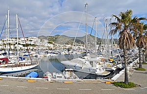 Boats in Port de Sitges, Barcelona