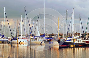 Boats in the port of Holland