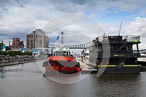 The boats in the port
