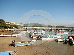 Boats in Punta Mita Nayarit, Mexico photo