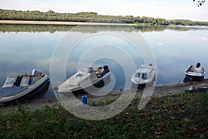 The boats rest after a long journey on the Danube