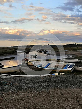 Boats resting on the shore