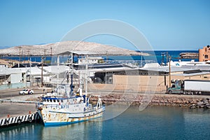 Boats resting in a sunny day in Baja California, Mexico