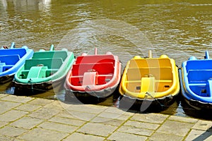 Boats on the river Dee in Chester