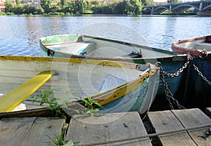 Boats on the river, docked