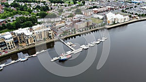 Boats on the River Foyle Derry/Londonderry Northern Ireland