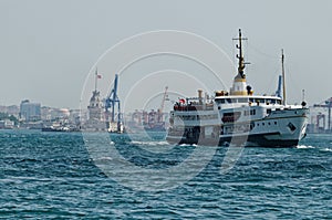 Boats sailing in Bosphorus Straight photo