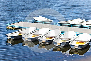 Boats for sailing on a sunny day