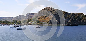 Boats on a sea, Lipari Islands