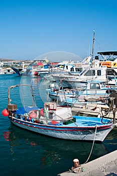 Boats and ships in Agia-Napa harbor