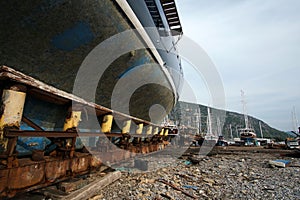 Boats and Ships in a Repair Yard photo